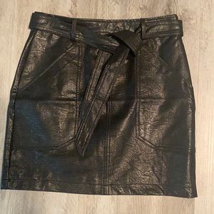 Shine star leather skirt small